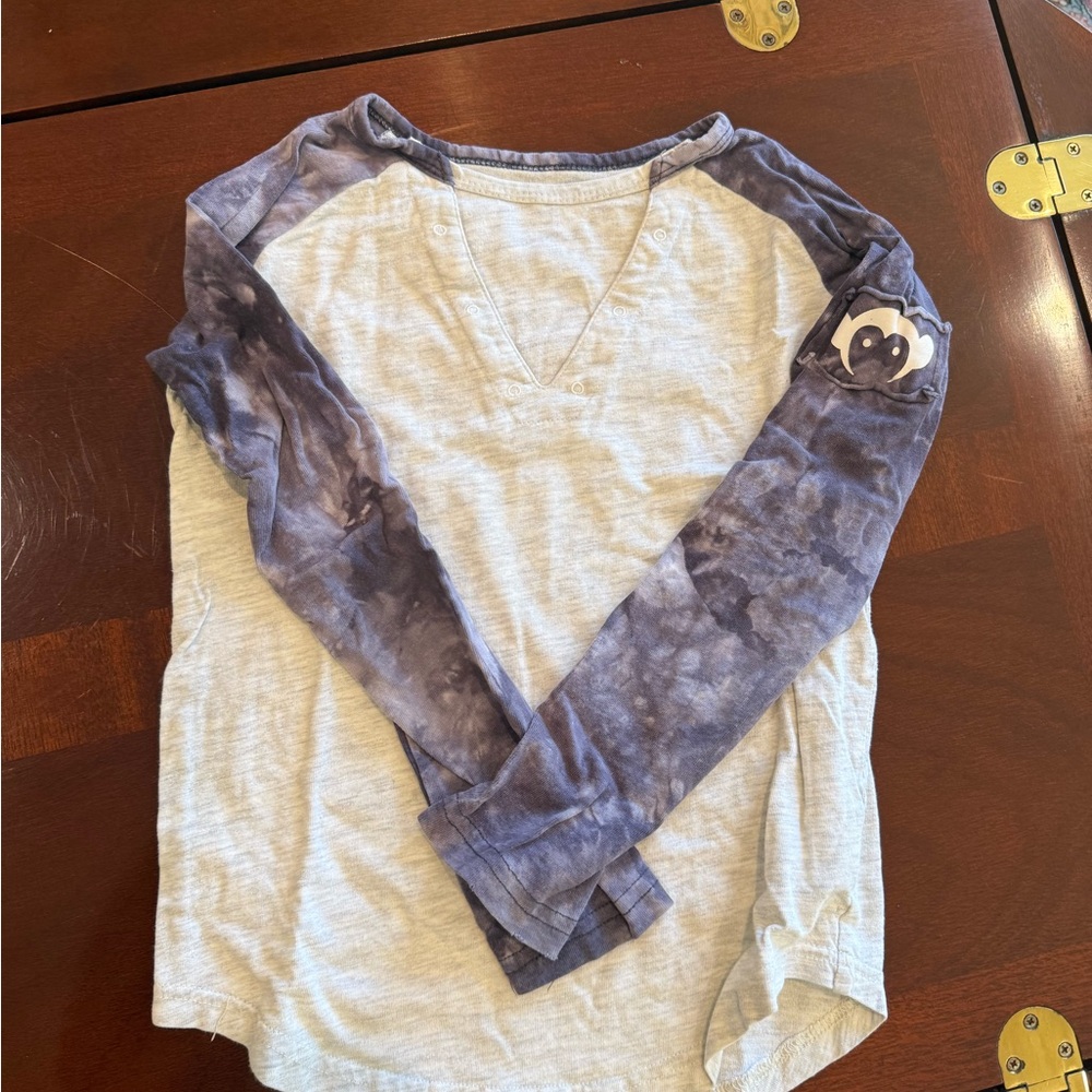 Kids Appaman Blue and Gray Long Sleeve Top